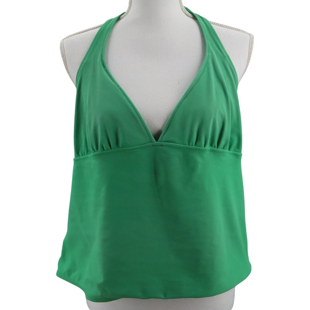 Y2K Mermaid Halter Old Navy Green Swim Active VTG Sports Tankini Crop Tie Top XL